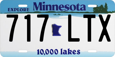 MN license plate 717LTX