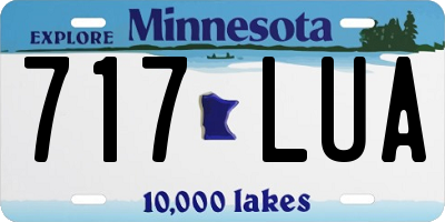 MN license plate 717LUA