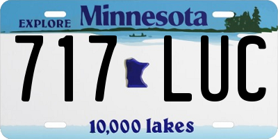 MN license plate 717LUC