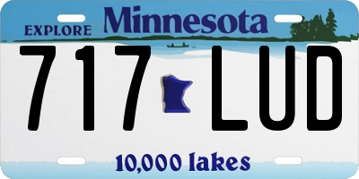 MN license plate 717LUD
