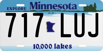 MN license plate 717LUJ