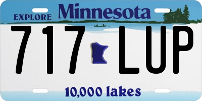 MN license plate 717LUP