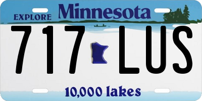 MN license plate 717LUS