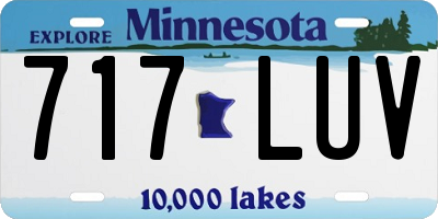 MN license plate 717LUV