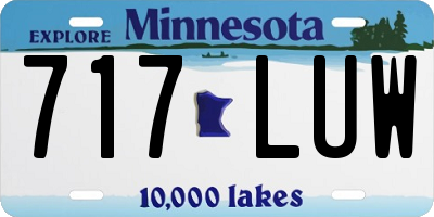 MN license plate 717LUW