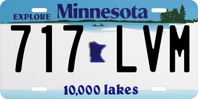 MN license plate 717LVM