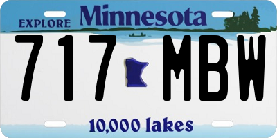 MN license plate 717MBW
