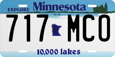 MN license plate 717MCO