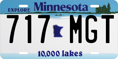 MN license plate 717MGT