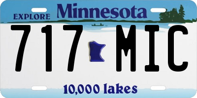 MN license plate 717MIC