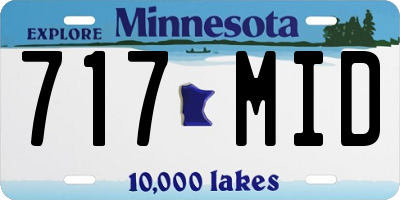 MN license plate 717MID