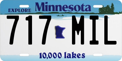 MN license plate 717MIL