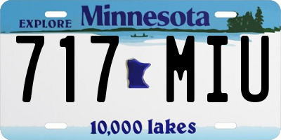 MN license plate 717MIU
