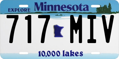MN license plate 717MIV