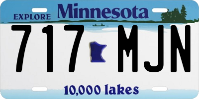 MN license plate 717MJN