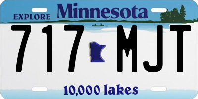 MN license plate 717MJT