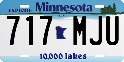 MN license plate 717MJU