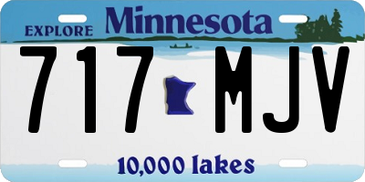 MN license plate 717MJV