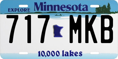 MN license plate 717MKB