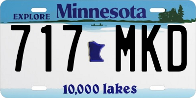 MN license plate 717MKD