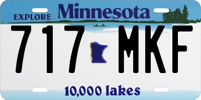 MN license plate 717MKF