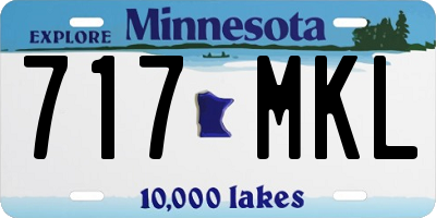 MN license plate 717MKL