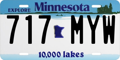 MN license plate 717MYW