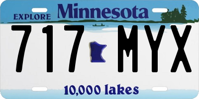 MN license plate 717MYX