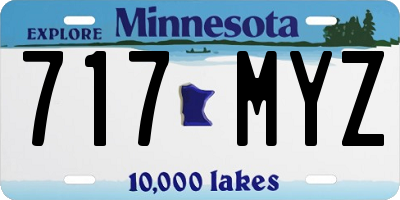 MN license plate 717MYZ