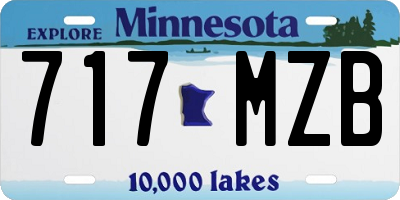 MN license plate 717MZB