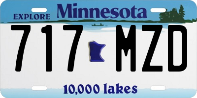 MN license plate 717MZD