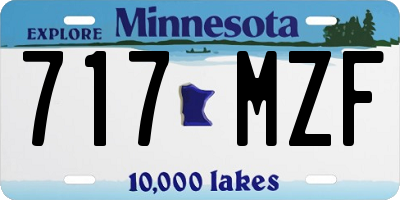 MN license plate 717MZF