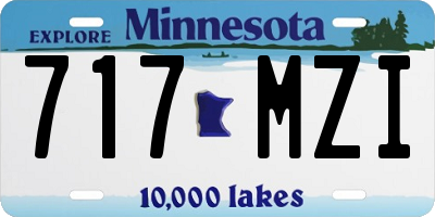 MN license plate 717MZI