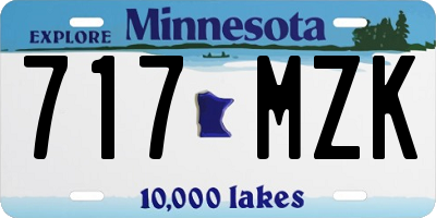 MN license plate 717MZK