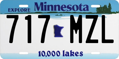 MN license plate 717MZL