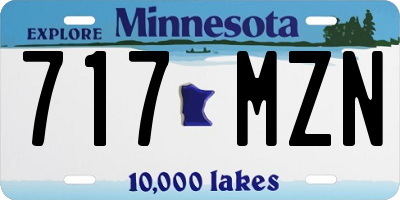 MN license plate 717MZN