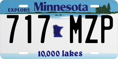 MN license plate 717MZP