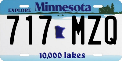 MN license plate 717MZQ