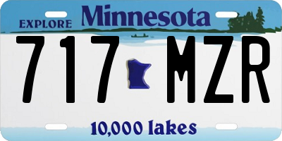 MN license plate 717MZR