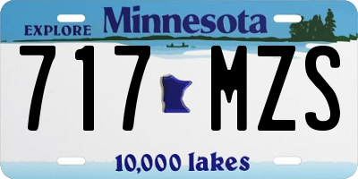 MN license plate 717MZS