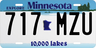 MN license plate 717MZU