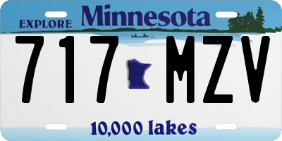 MN license plate 717MZV