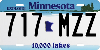 MN license plate 717MZZ