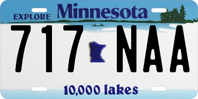 MN license plate 717NAA