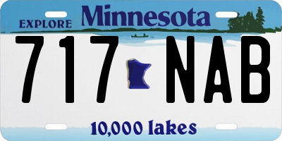 MN license plate 717NAB