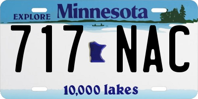 MN license plate 717NAC