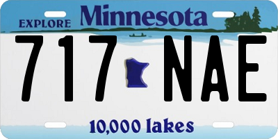 MN license plate 717NAE