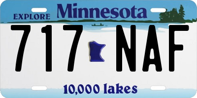 MN license plate 717NAF