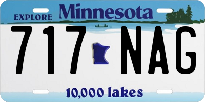 MN license plate 717NAG