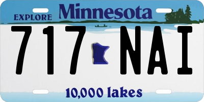 MN license plate 717NAI